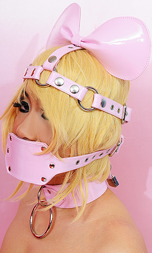 Head and Gag Harness with Sissy Ears